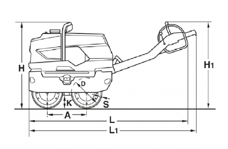 Blueprint side view Dynapac DTR75